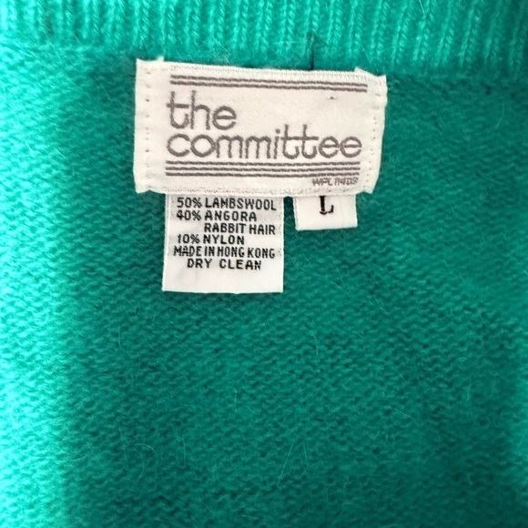 NWT The Committee Cardigan light green lambs wool angora Blend size L - Picture 4 of 7